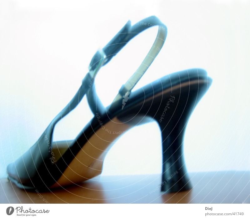 high-heeled shoe Footwear High heels Black Back-light Noble Landing straps