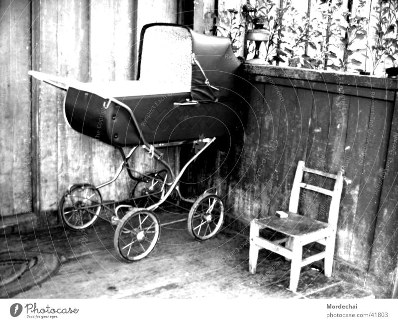 childhood Baby Baby carriage Nostalgia Child Past Historic Black & white photo Death Life