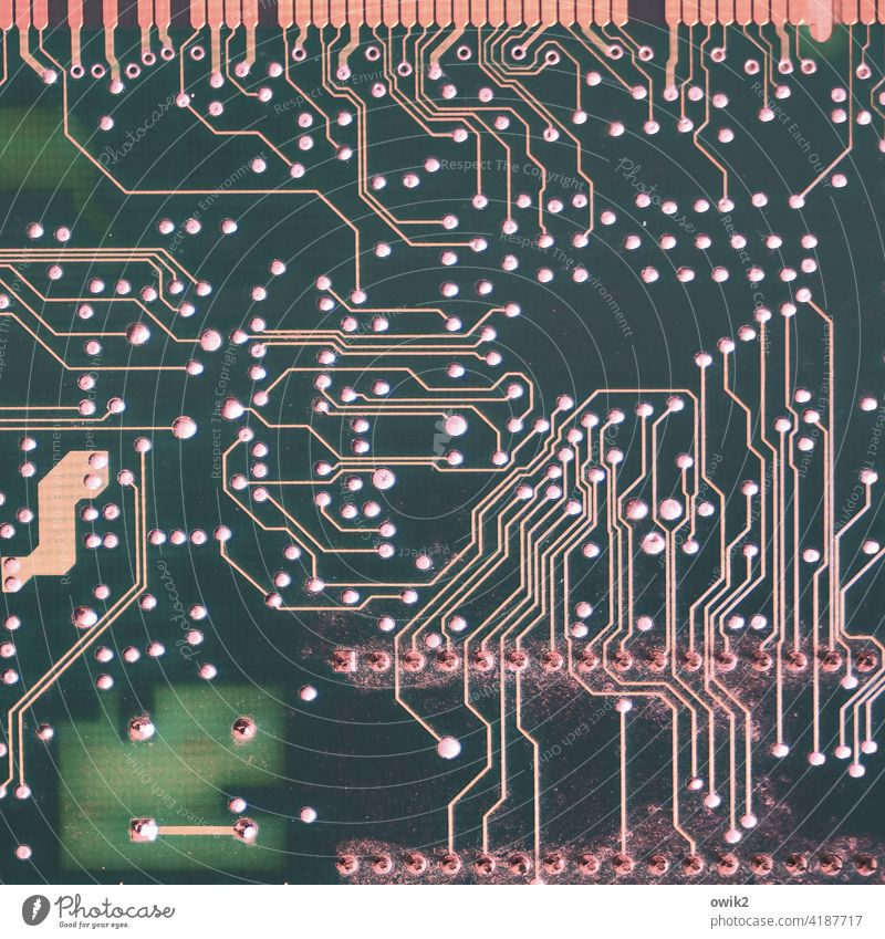 Proof of connection Circuit board Internet High-tech Future Advancement Technology Connection Contact Metal Plastic Together Small Many Success Speed