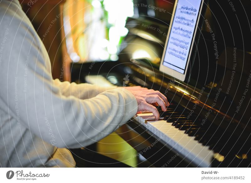 Piano - the correct fingering Music Pianist Musician Musical instrument hands Make music Practice Classical Ipad Modern Digital talent Disciplined Ambitious