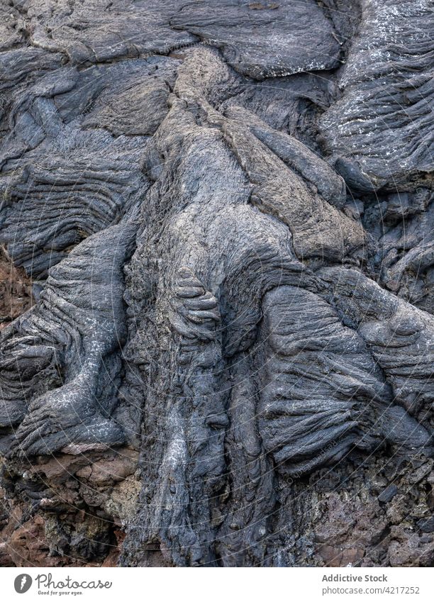 Close-up solidified magma of the volcano Fagradalsfjall in Iceland iceland lava smoke mountain hot nature volcanic eruption crater active danger geology