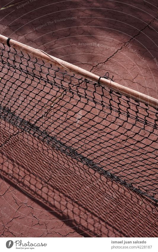 old abandoned tennis court field sport net ground textured pattern lines street outdoors bilbao spain playground playing Sports equipment Playing field