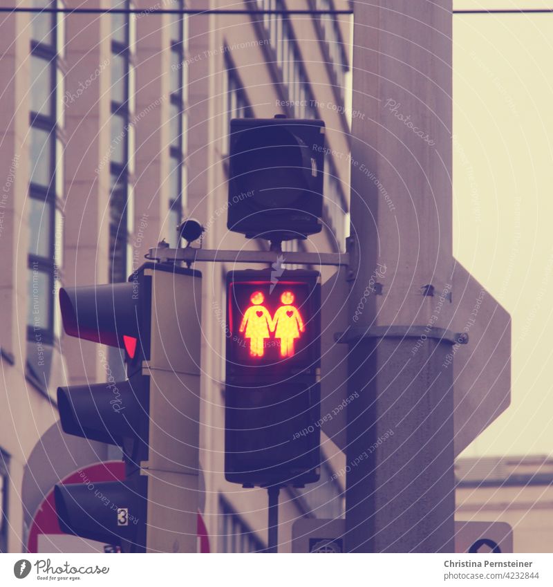 Traffic Light Women Traffic light Transport Heart LGBTQ LGBTQ+ Love Homosexual