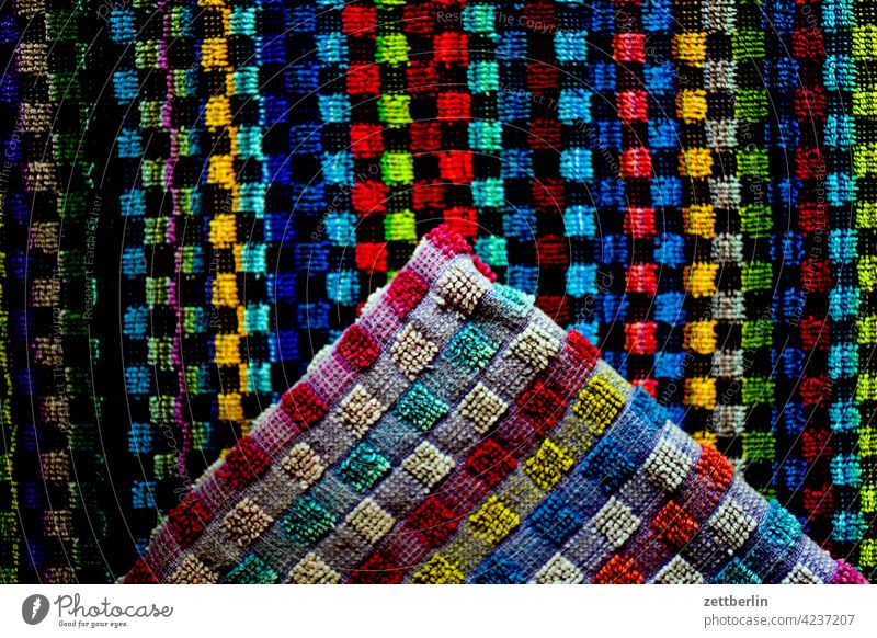Old towel, new towel Design dessin Terry cloth antagonism eyeballed Generation generation change weave Towel Checkered diamonds Pattern New Textiles difference
