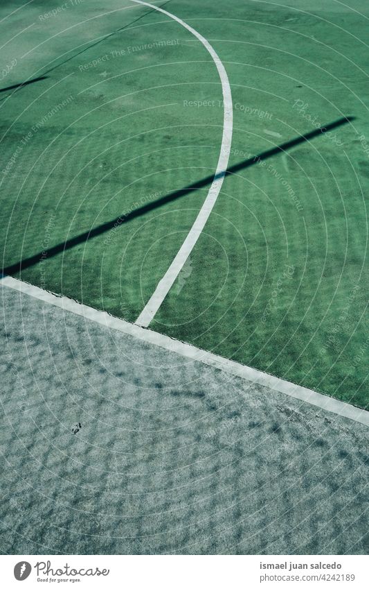 lines and shadows on the street soccer field football soccer goal sports equipment silhouette ground court playing abandoned park playground outdoors bilbao