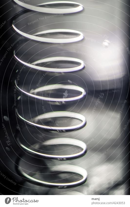 Upward trend in spiral form. Spiral Stainless steel Force Structures and shapes Infinity Steel Metal Whorl Industrial Photography forever disturbed perception