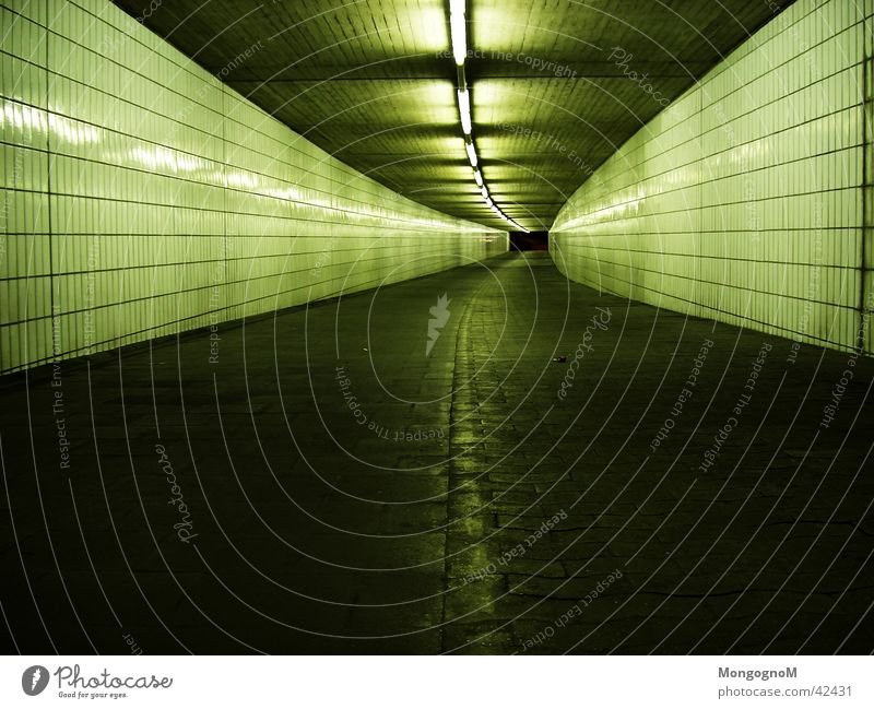 tunnels Tunnel Neon light Dark Architecture Corridor