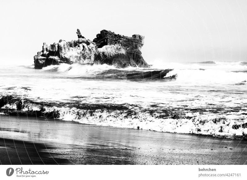Indestructible Black & white photo ocean especially Gorgeous Indian Ocean Sky coast South Africa knysna Waves Landscape Nature stormy Wild Unpredictable Tourism