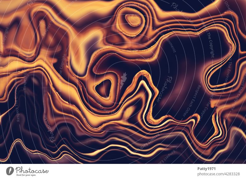 Abstract wavy line structure background Undulating lines Structures and shapes Pattern Brown Distorted psychedelic
