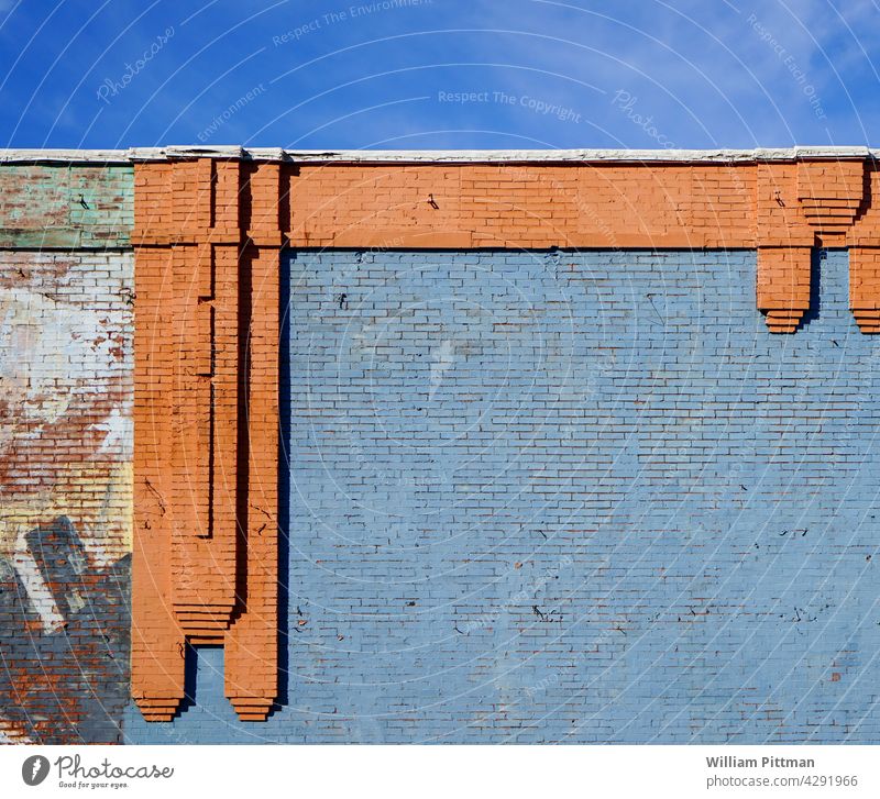 Colorful Wall colorful Brick wall Street art Wall (barrier) Graffiti Facade Colour photo Stone Brick facade Structures and shapes Exterior shot Detail Old