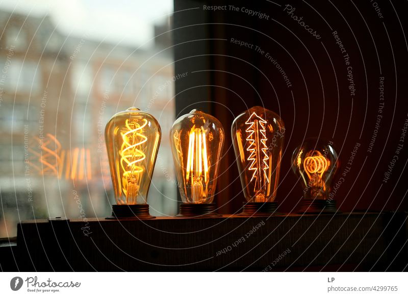 lightbulbs on a contrasted background watts Vertical Symbols and metaphors Supply Socket shape power point Object photography Lamp holder innovation image