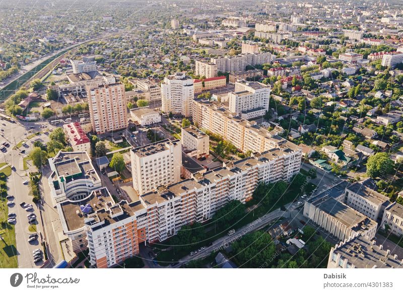 Aerial view of city residential district at sunset town street architecture aerial gomel belarus aerial view building cityscape country destination europe