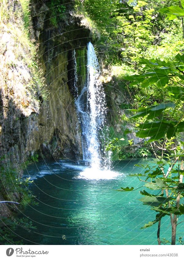 waterfall White crest Wet Green National Park Croatia Oasis Waterfall Nature plitvice Paradise
