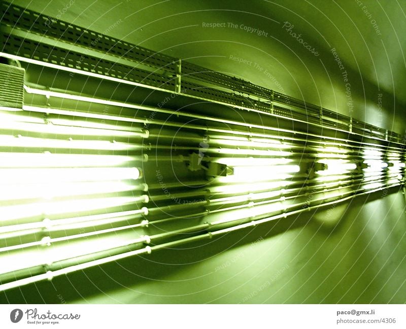 light highway Neon light Green Photographic technology perspective Underground Cable