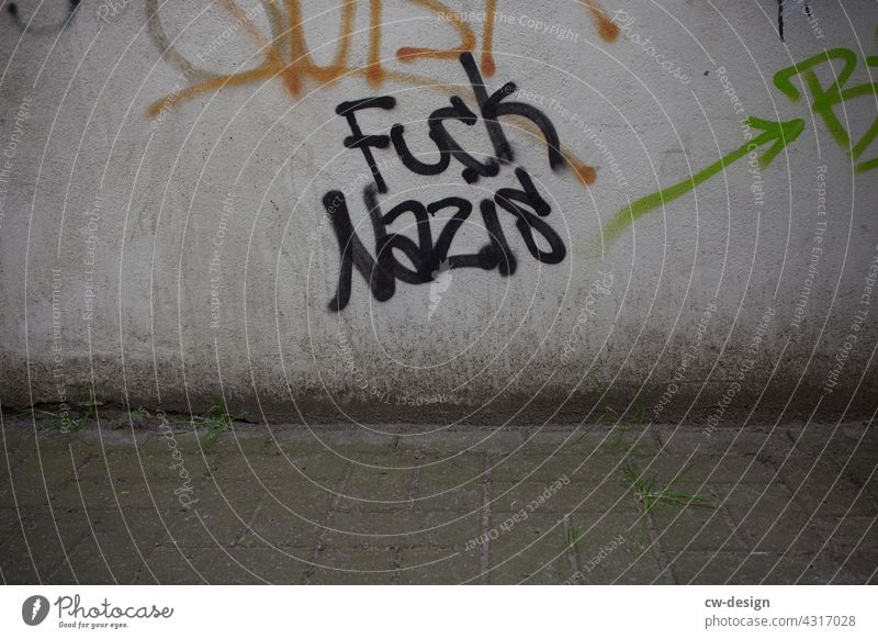 FCK NZS - drawn & painted fuck fuck you fuck nazis fucked up fuck off fucking Nazis nazis out I personally think nazis is rather uncool after all Graffiti