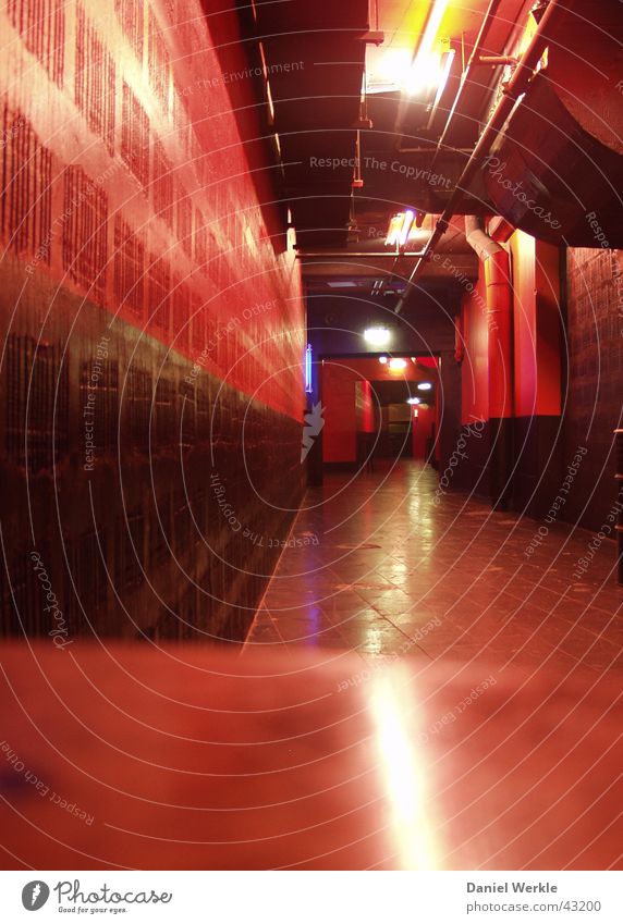 red background Red Light Hallway Disco Long Architecture Corridor