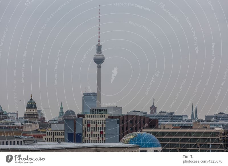 Skyline Berlin Television tower Berlin TV Tower Downtown Tourist Attraction Exterior shot Landmark Capital city Architecture Town Deserted City Day Colour photo