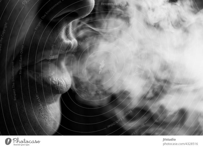Smoking Cigarette smoke health Black & white photo noir