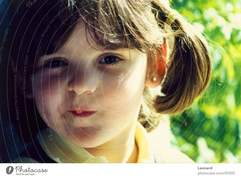 Friendly child Child Girl Grinning Human being Laughter Face Sun Shadow shine shade sight