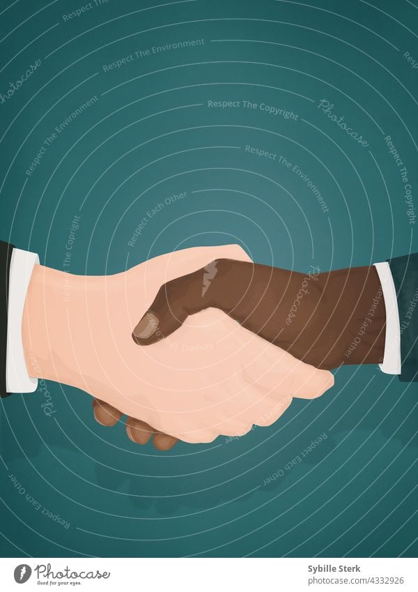 Two businessmen shaking hands handshake business men black man white man race racial equality BLM businessman male Racial equality racial justice