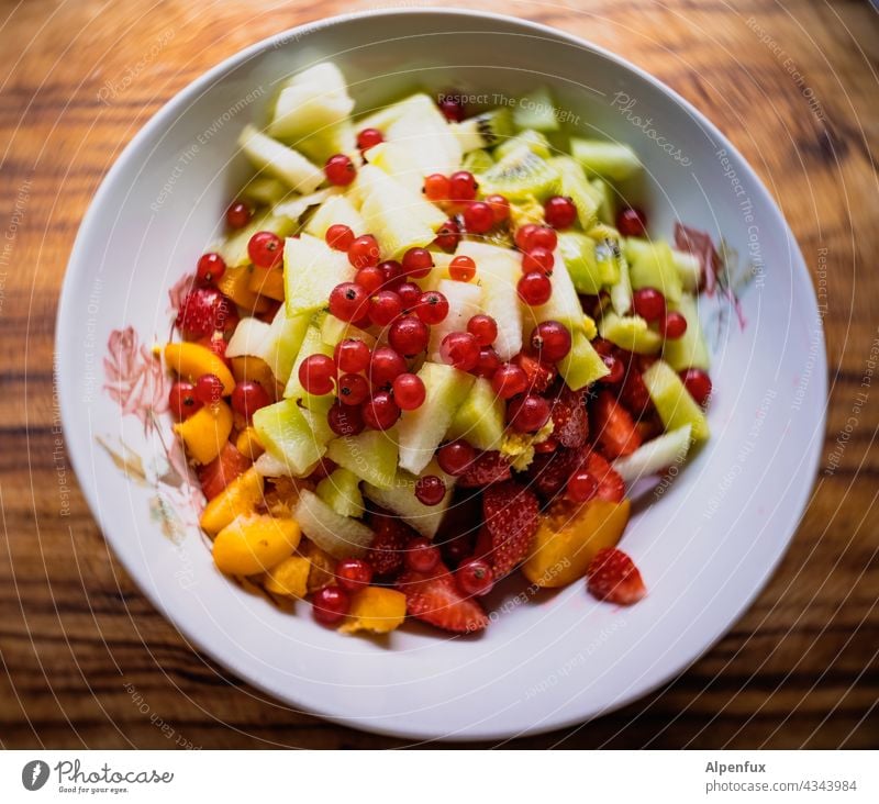 Lots of healthy fruit | Here's the salad | Enjoy it Fruit salad Food Healthy Colour photo Delicious Fresh Bowl Organic produce Vegetarian diet Deserted