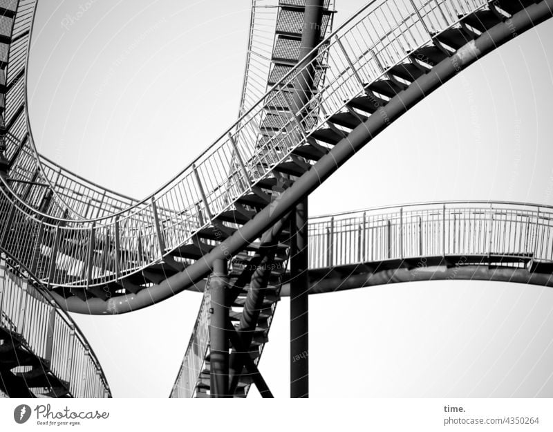 Stages of Art (4) Manmade structures Architecture Banister rail Tiger and Turtle vibration Work of art Steel Metal Stairs curvy creatively Construction Idea