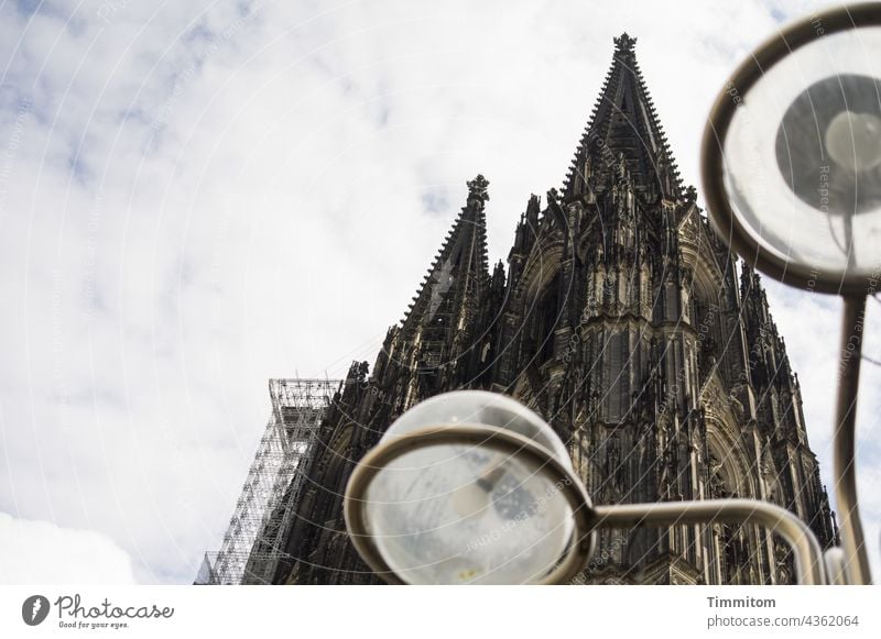 The other day in Cologne...Dom...curious lamps Cologne Cathedral Dome Construction site Tourist Attraction Downtown Lampshade Architecture Manmade structures