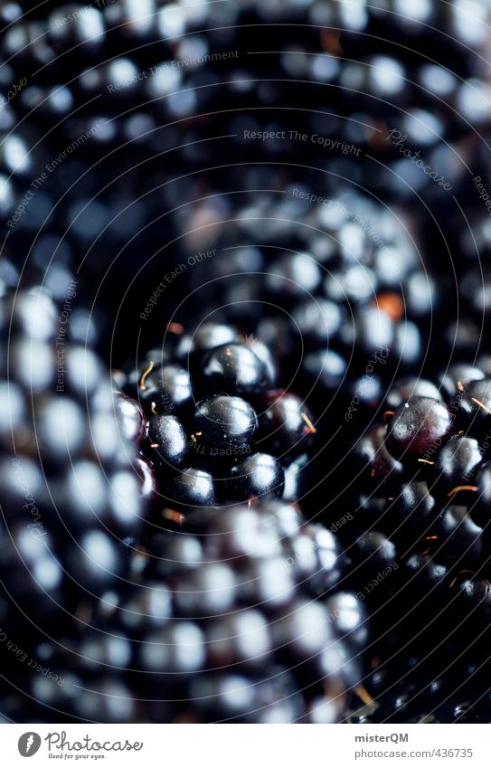 Blackberry black. Art Esthetic Many Berries Vitamin-rich Healthy Harvest Fruit Subdued colour Interior shot Close-up Detail Macro (Extreme close-up)