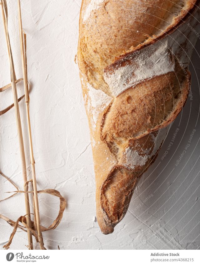 Fresh bread and wheat ears baguette baked spike rustic artisan bakery loaf food natural tasty nutrition fresh healthy culinary cuisine tradition meal aromatic