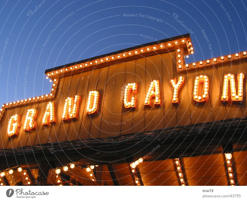 Grand Cayon Night Lighting Vacation & Travel Letters (alphabet) Wood Brown Yellow Europe grand cayon duglier amusement park antibes land biot Sky Blue