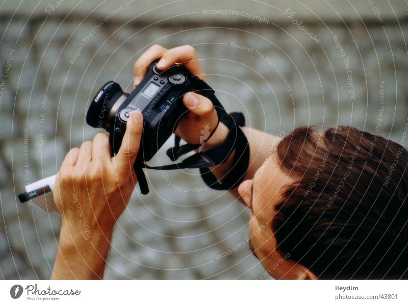 photographer Photography Bird's-eye view Motive Viewfinder Man Observe motif