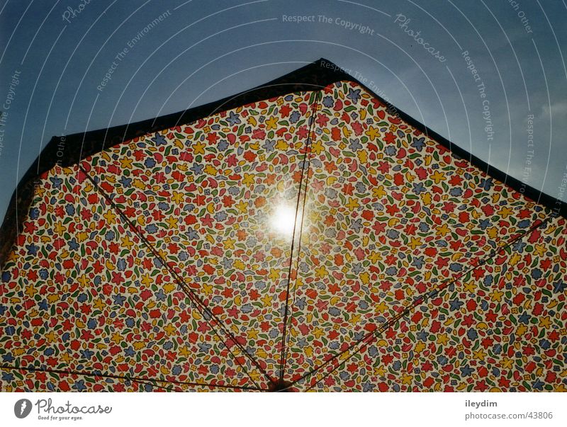 parasol Multicoloured Cloth Sun Sky Protection Lighting
