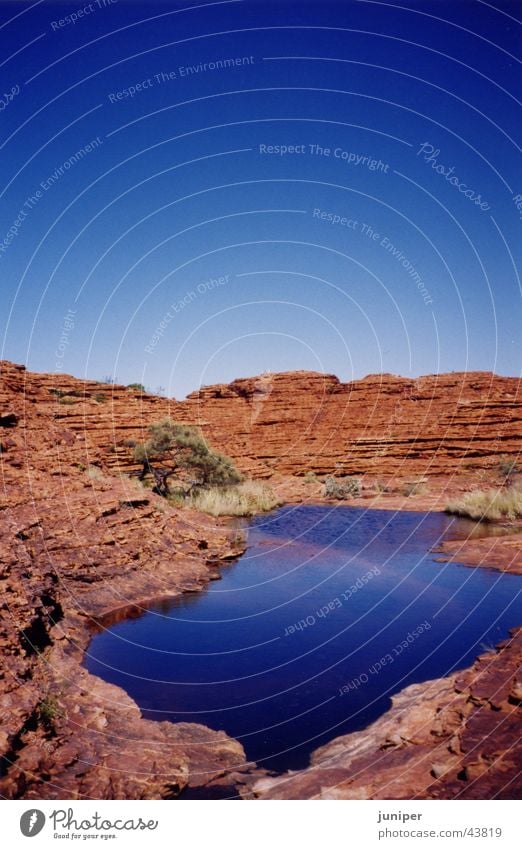 bluelake Lake Reflection Contrast Australia Illusion Desert Water Rock Stone