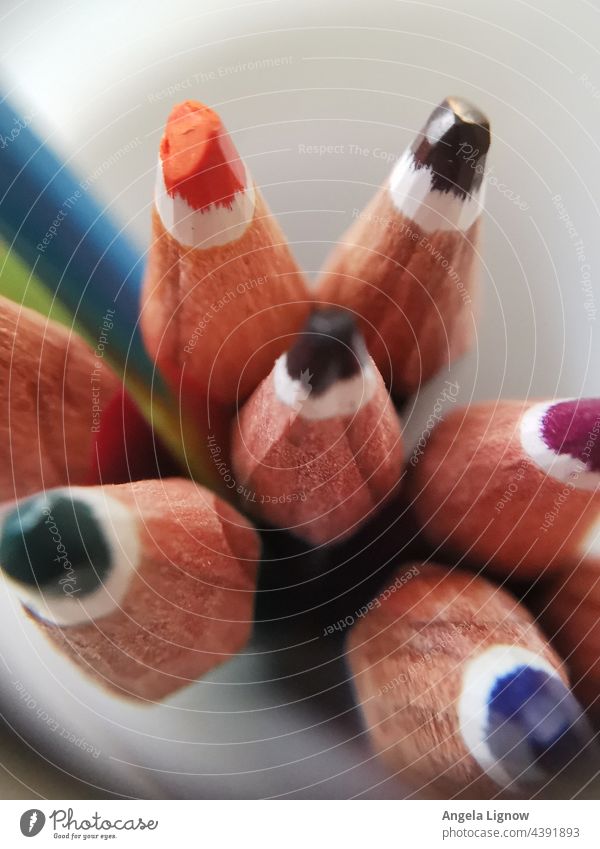 Crayons seen from above pens Wood crayons colourful Colour Pens background colors Play of colours wooden pen wooden pens plan