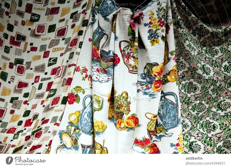 Various fabric patterns everyday life Berlin Life liveliness Town Scene urbanity Cloth Design dessin Cotton plant variegated motley Muddled assortment Load