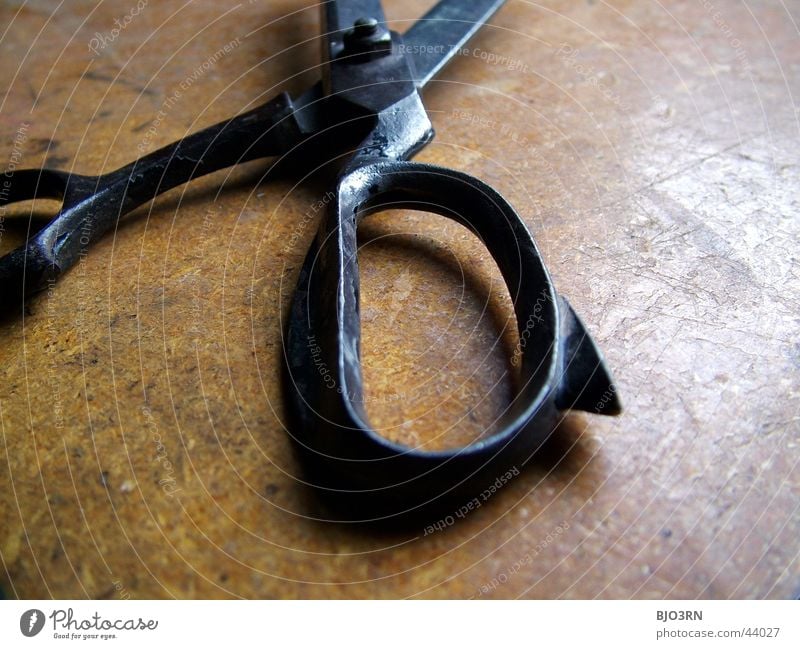 Golden Craft #1 Craft (trade) Household Tool Workshop Door handle Cut Old Scissors Barn Macro (Extreme close-up) Metal Rust