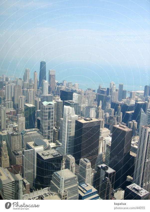 Chicago from above High-rise Sears Tower Town Architecture Sky