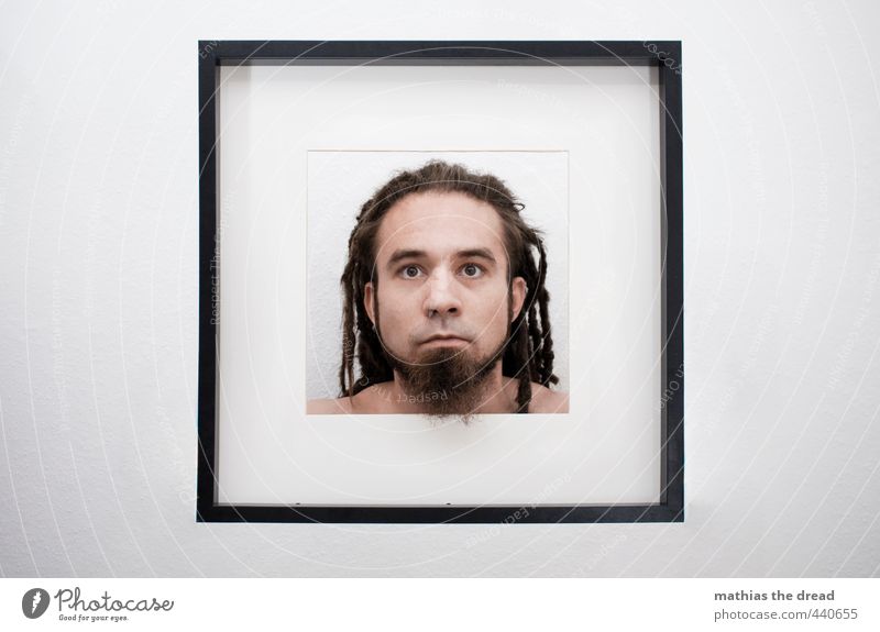 1500 - MATHIAS THE DREAD Human being Masculine Young man Youth (Young adults) Head Exceptional Sharp-edged Cold Image Frame Portrait photograph Motionless