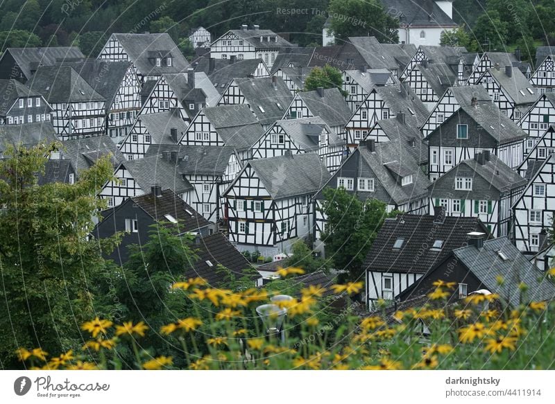 Old town of Freudenberg, also called "alter Flecken" or "Marktflecken", popular excursion and travel destination in the southern part of North Rhine-Westphalia.