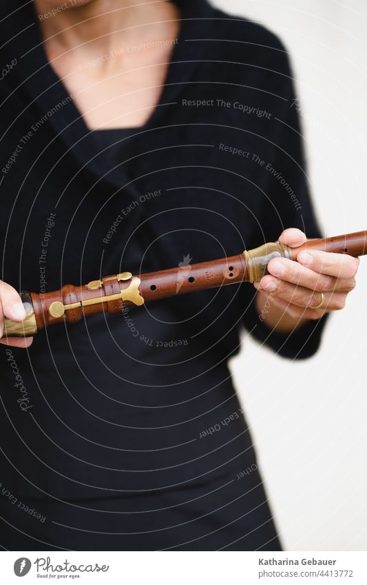 Historical oboe in the hand Historical instruments tool Oboe Musical instrument Baroque Musician