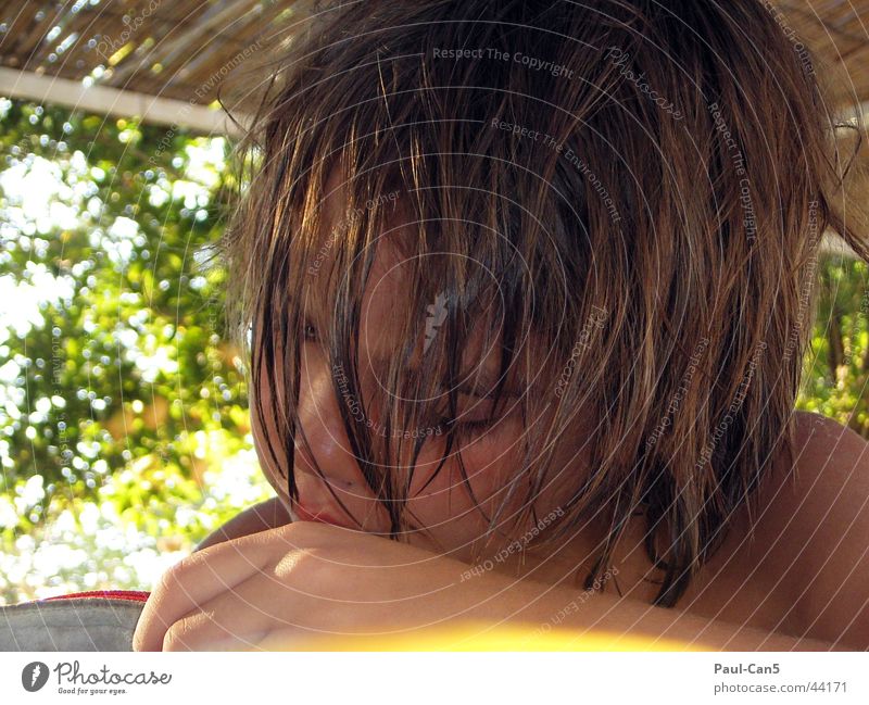 Do you see anything Long-haired Man Boy (child) Hair and hairstyles Hide Looking