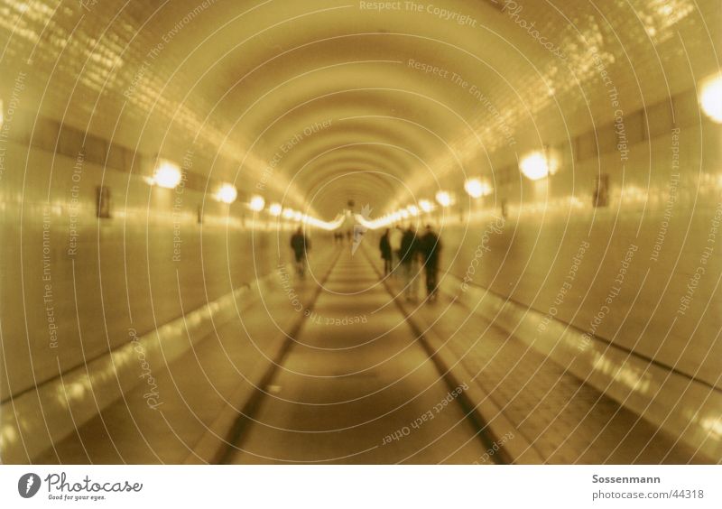 Old Elbe Tunnel in Hamburg St Pauli-Elbtunnel Light Dark Architecture