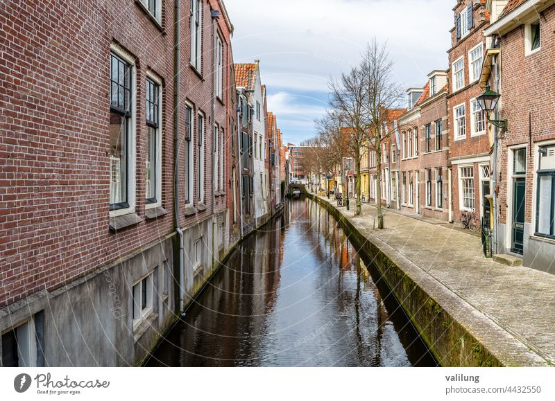 Alkmaar cityscape, the Netherlands Dutch Europe Holland architecture canal facade landscape outdoor reflection river town traditional travel water