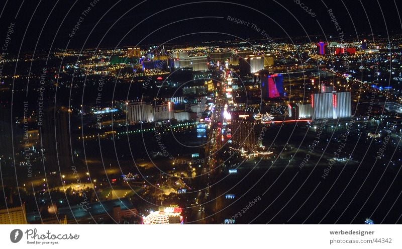 Las Vegas Strip Striptease Night Horizon North America stratosphere Skyline