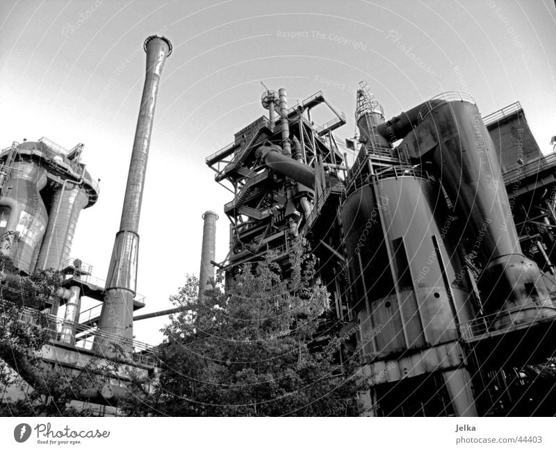 Duisburg-Nord Landscape Park Industry Machinery Technology Tower Power Industrial Photography Black & white photo