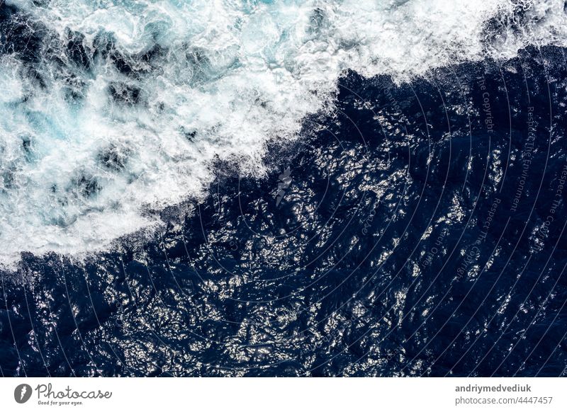 wave ocean or sea water background. Blue sea water in calm. surface stormy blue texture summer view travel above vacation splash abstract nature fresh seascape