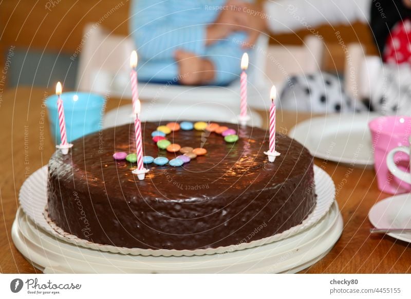 Happy 5! birthday cake Birthday 5 years Smarties Chocolate cake Birthday celebration Childrens birthsday