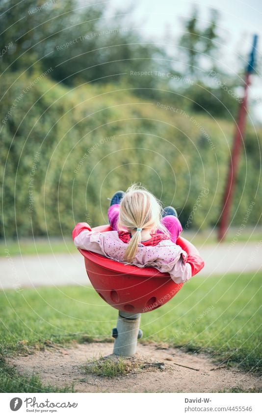 child playing on the playground Child Playground Playing fun Joy Movement Girl out game device Joie de vivre (Vitality) Autumn