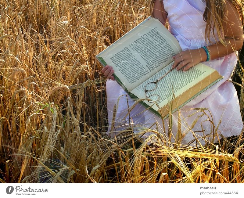 ...with Lorgnette Lorgnon Child Book Girl Field Reading Hand Historic monocle Grain Study Sit