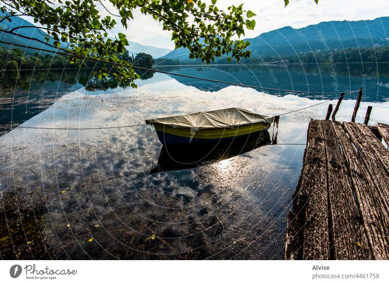 2021 07 25 Revine Lago waiting for Sunday water summer lake boat vacation travel nature sky landscape tourism river holiday outdoor beautiful blue sea leisure